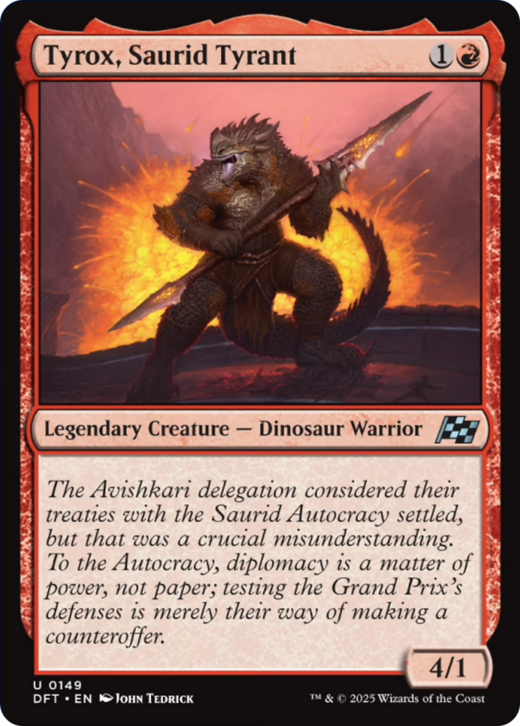 Tyrox, Saurid Tyrant [Aetherdrift] | Card Merchant Takapuna