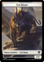 Cleric // Cat Beast Double-Sided Token [Commander Masters Tokens] | Card Merchant Takapuna