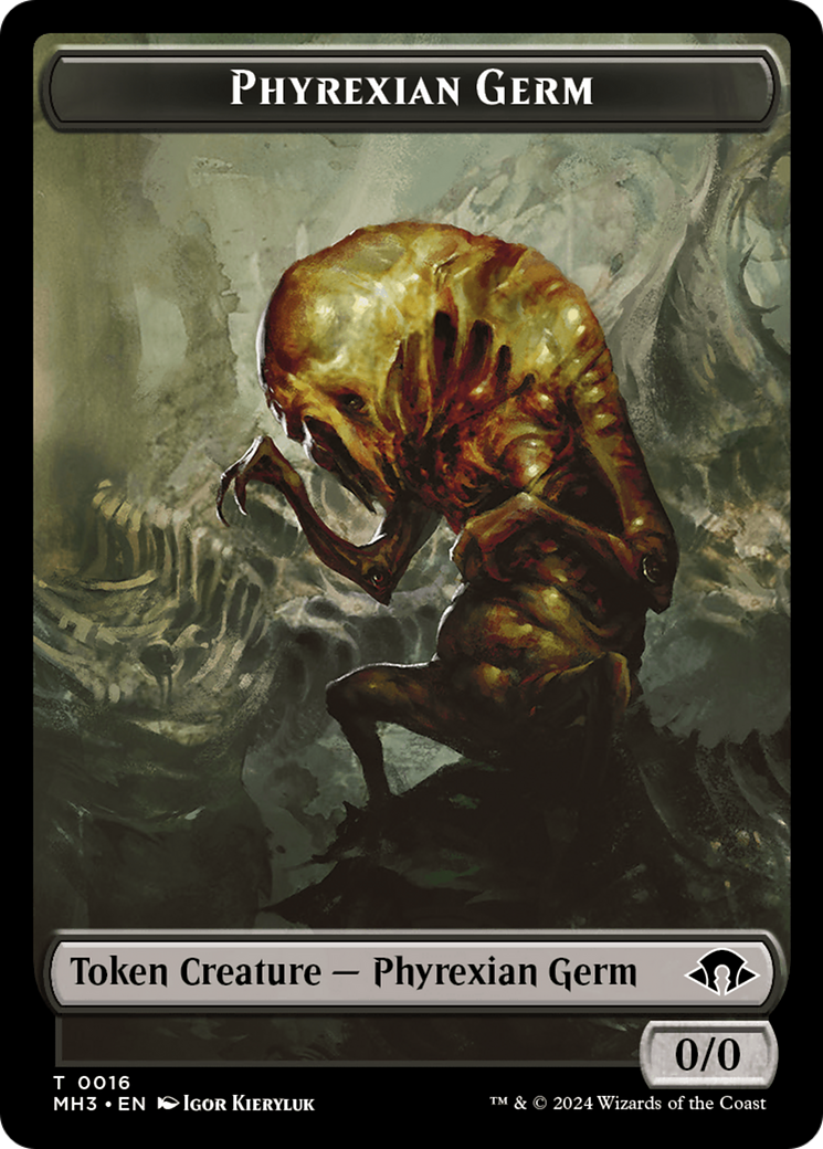 Phyrexian Germ // Blood Double-Sided Token [Modern Horizons 3 Tokens] | Card Merchant Takapuna