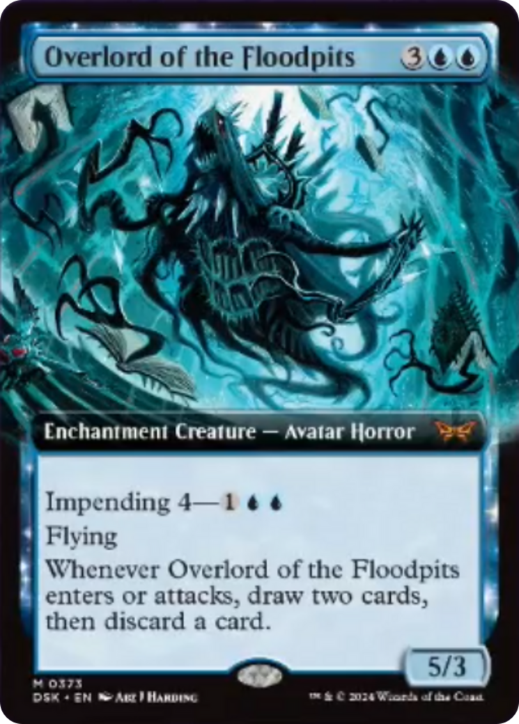 Overlord of the Floodpits (Extended Art) [Duskmourn: House of Horror] | Card Merchant Takapuna