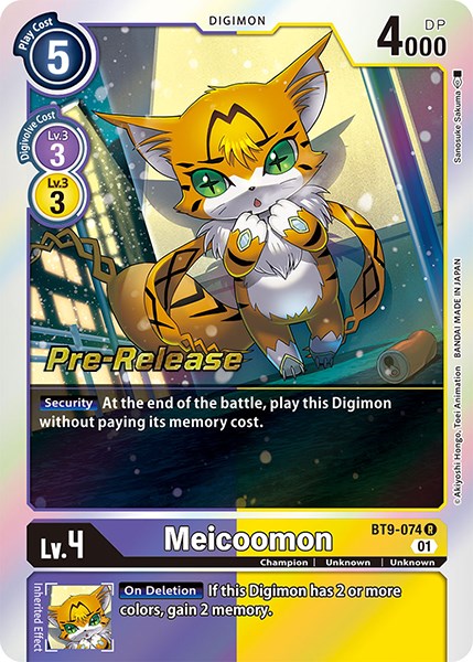 Meicoomon [BT9-074] [X Record Pre-Release Promos] | Card Merchant Takapuna