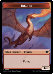 Dragon // Kor Ally Double-Sided Token [Commander Masters Tokens] | Card Merchant Takapuna