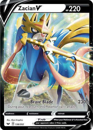 Zacian V (138/202) (Jumbo Card) [Sword & Shield: Base Set] | Card Merchant Takapuna