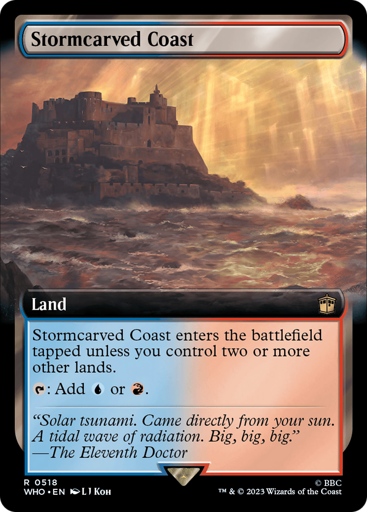 Stormcarved Coast (Extended Art) [Doctor Who] | Card Merchant Takapuna