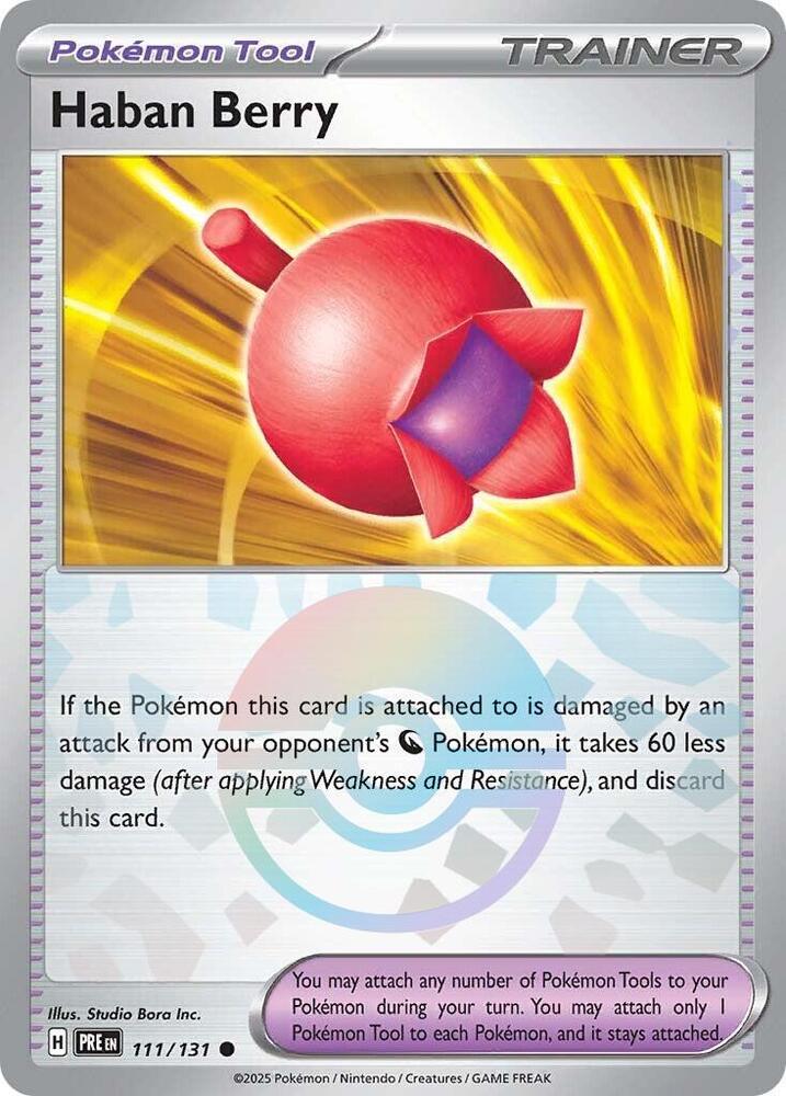 Haban Berry (111/131) (Poke Ball Pattern) [Scarlet & Violet: Prismatic Evolutions] | Card Merchant Takapuna