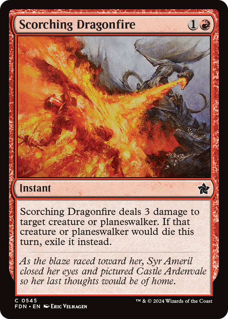 Scorching Dragonfire [Foundations] | Card Merchant Takapuna