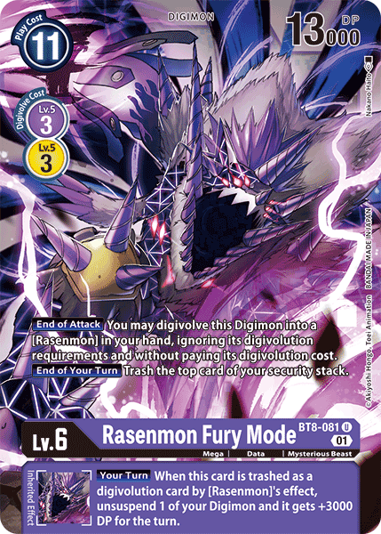 Rasenmon: Fury Mode [BT8-081] [New Awakening] | Card Merchant Takapuna