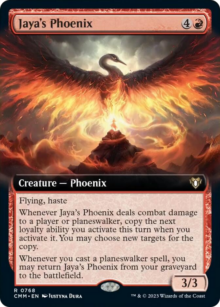 Jaya's Phoenix (Extended Art) [Commander Masters] | Card Merchant Takapuna