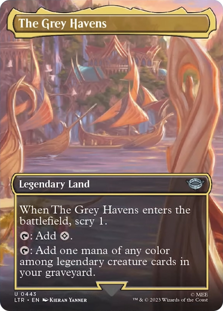 The Grey Havens (Borderless Alternate Art) [The Lord of the Rings: Tales of Middle-Earth] | Card Merchant Takapuna