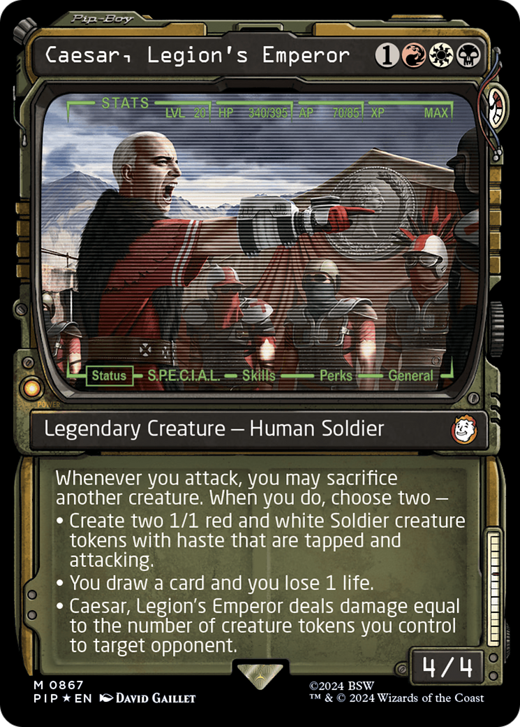 Caesar, Legion's Emperor (Showcase) (Surge Foil) [Fallout] | Card Merchant Takapuna
