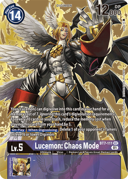 Lucemon: Chaos Mode [BT7-111] (Alternate Art) [Next Adventure] | Card Merchant Takapuna