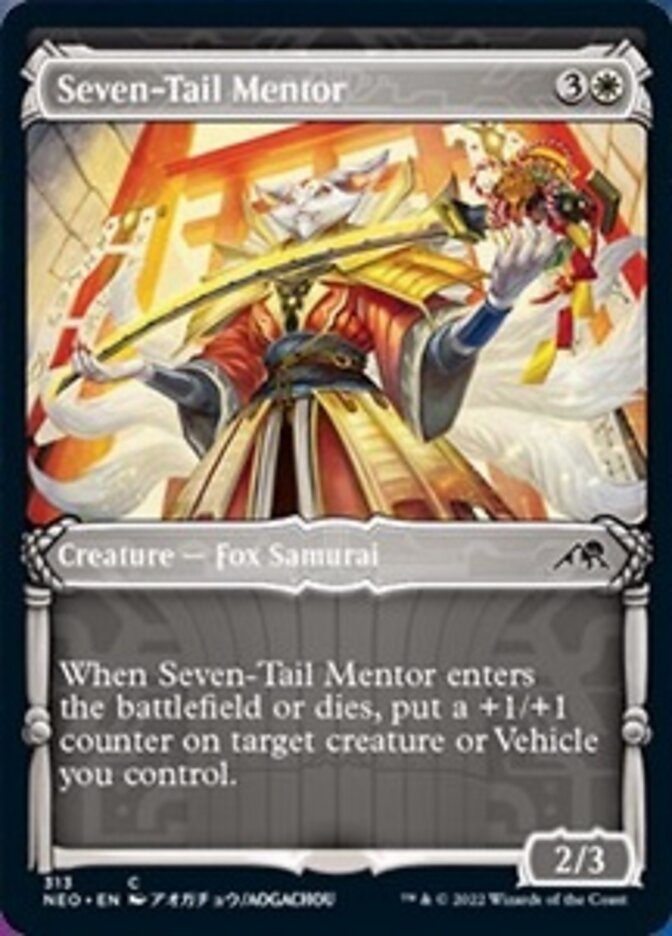 Seven-Tail Mentor (Showcase Samurai) [Kamigawa: Neon Dynasty] | Card Merchant Takapuna