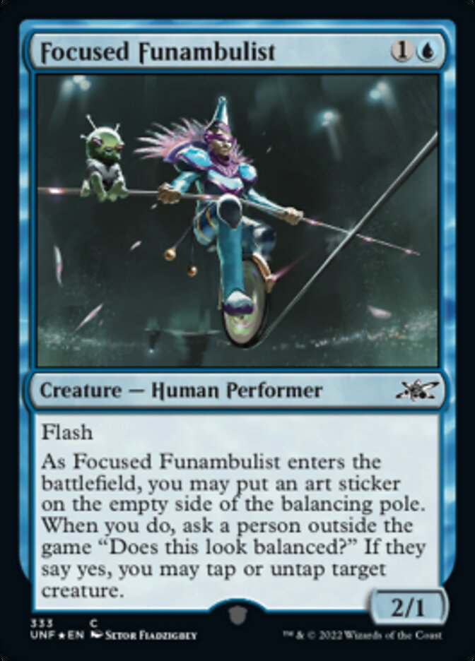 Focused Funambulist (Galaxy Foil) [Unfinity] | Card Merchant Takapuna