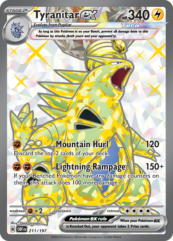 Tyranitar ex (211/197) [Scarlet & Violet: Obsidian Flames] | Card Merchant Takapuna