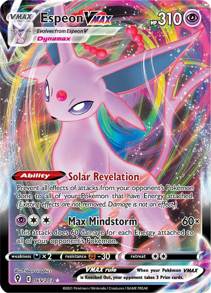 Espeon VMAX (065/203) [Sword & Shield: Evolving Skies] | Card Merchant Takapuna