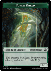 Boar (Ripple Foil) // Forest Dryad Double-Sided Token [Modern Horizons 3 Commander Tokens] | Card Merchant Takapuna