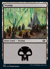 Swamp (485) (Foil Etched) [Modern Horizons 2] | Card Merchant Takapuna