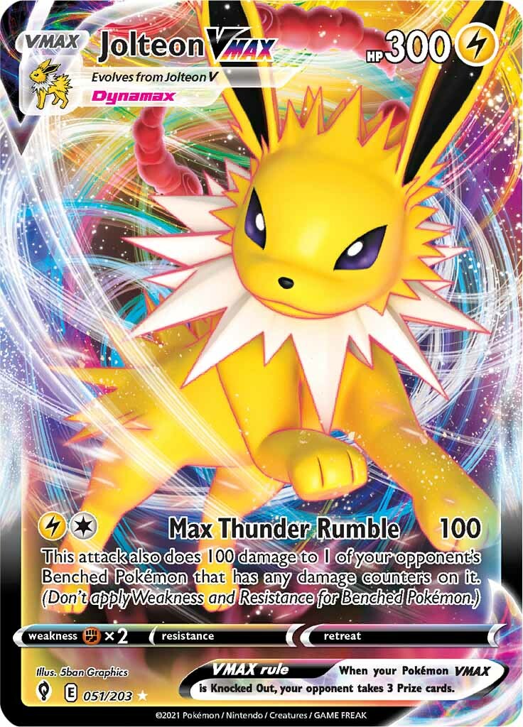 Jolteon VMAX (051/203) [Sword & Shield: Evolving Skies] | Card Merchant Takapuna