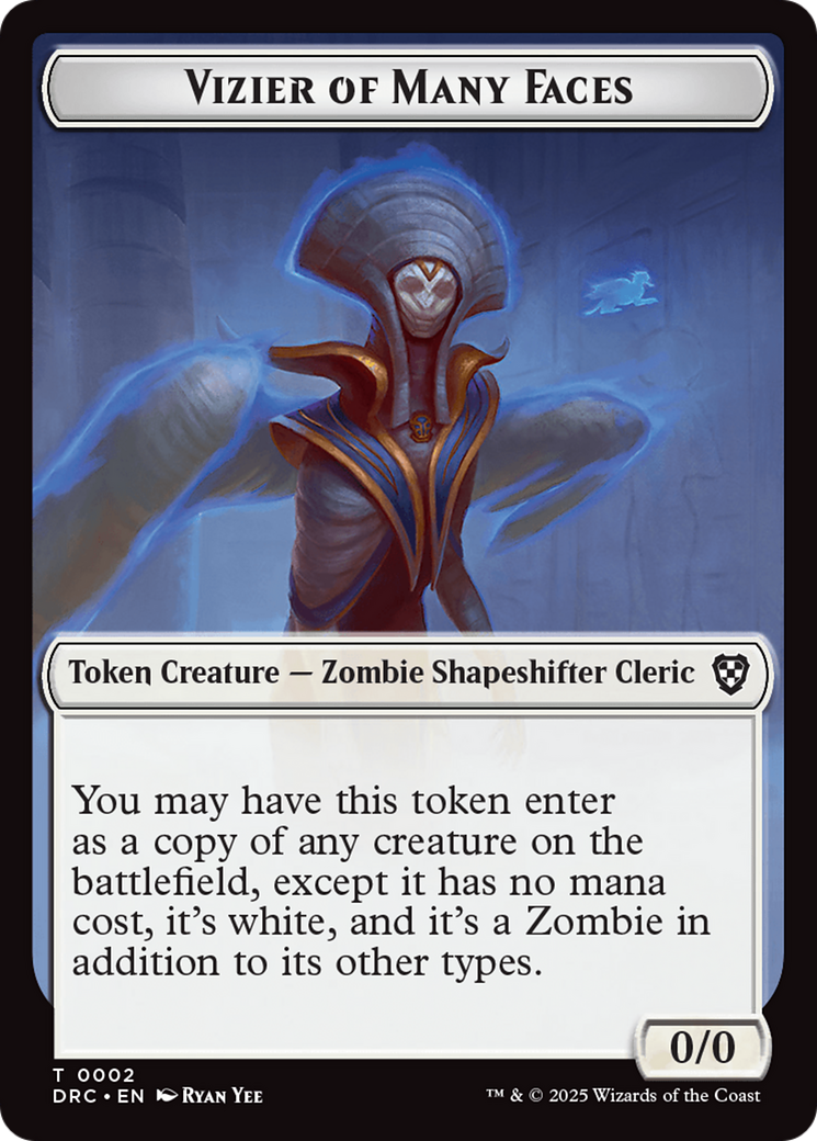 Angel of Sanctions // Vizier of Many Faces Double-Sided Token [Aetherdrift Commander] | Card Merchant Takapuna