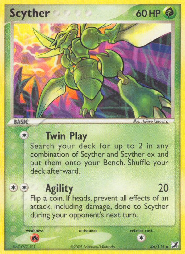 Scyther (46/115) [EX: Unseen Forces] | Card Merchant Takapuna