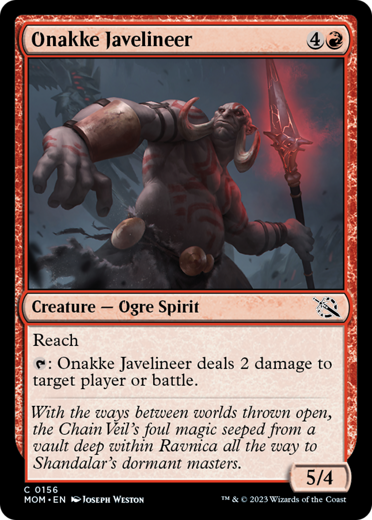 Onakke Javelineer [March of the Machine] | Card Merchant Takapuna