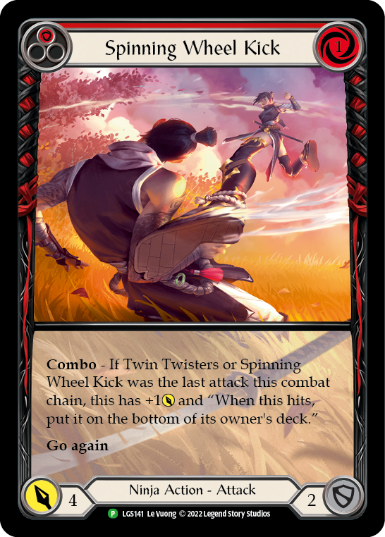 Spinning Wheel Kick (Red) [LGS141] (Promo)  Rainbow Foil | Card Merchant Takapuna