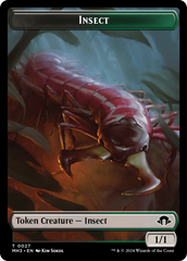 Zombie (Ripple Foil) // Insect (0027) Double-Sided Token [Modern Horizons 3 Tokens] | Card Merchant Takapuna