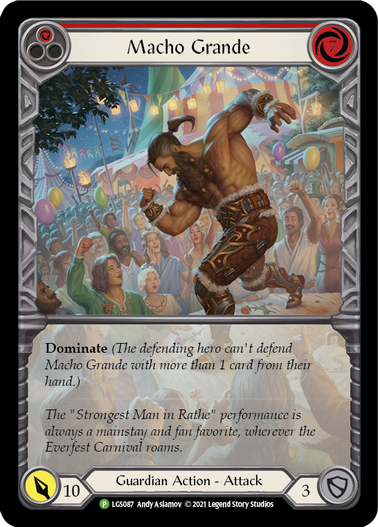 Macho Grande (Red) [LGS087] (Promo)  Rainbow Foil | Card Merchant Takapuna