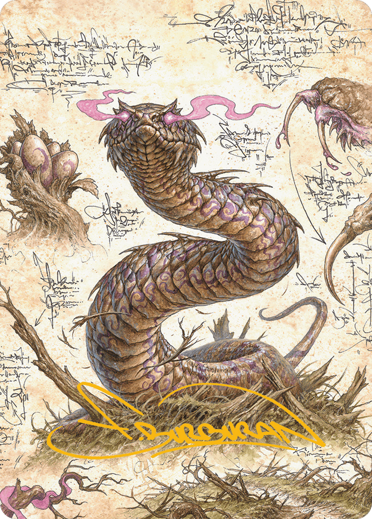 Rottenmouth Viper Art Card (Gold-Stamped Signature) [Bloomburrow Art Series] | Card Merchant Takapuna