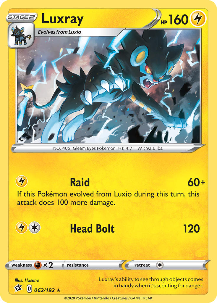 Luxray (062/192) (Theme Deck Exclusive) [Sword & Shield: Rebel Clash] | Card Merchant Takapuna