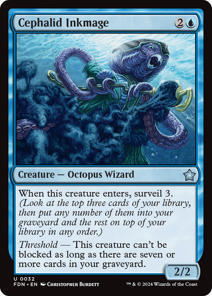 Cephalid Inkmage [Foundations] | Card Merchant Takapuna