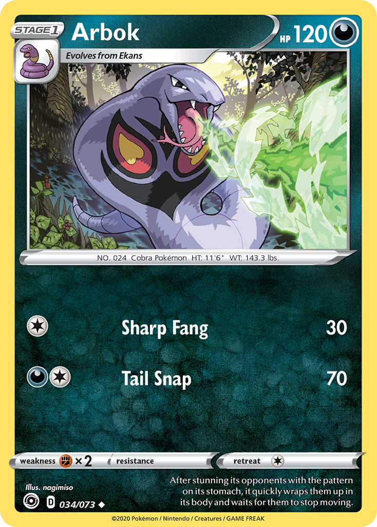 Arbok (034/073) [Sword & Shield: Champion's Path] | Card Merchant Takapuna