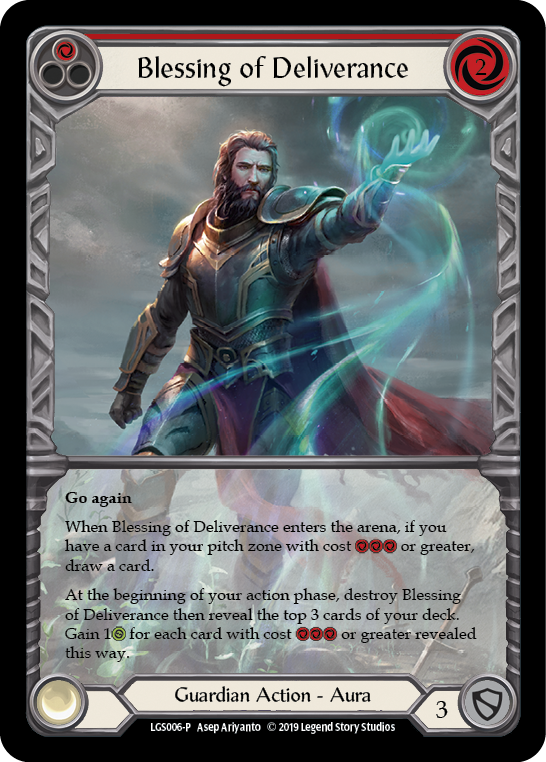 Blessing of Deliverance (Red) [LGS006-P] (Promo)  1st Edition Normal | Card Merchant Takapuna