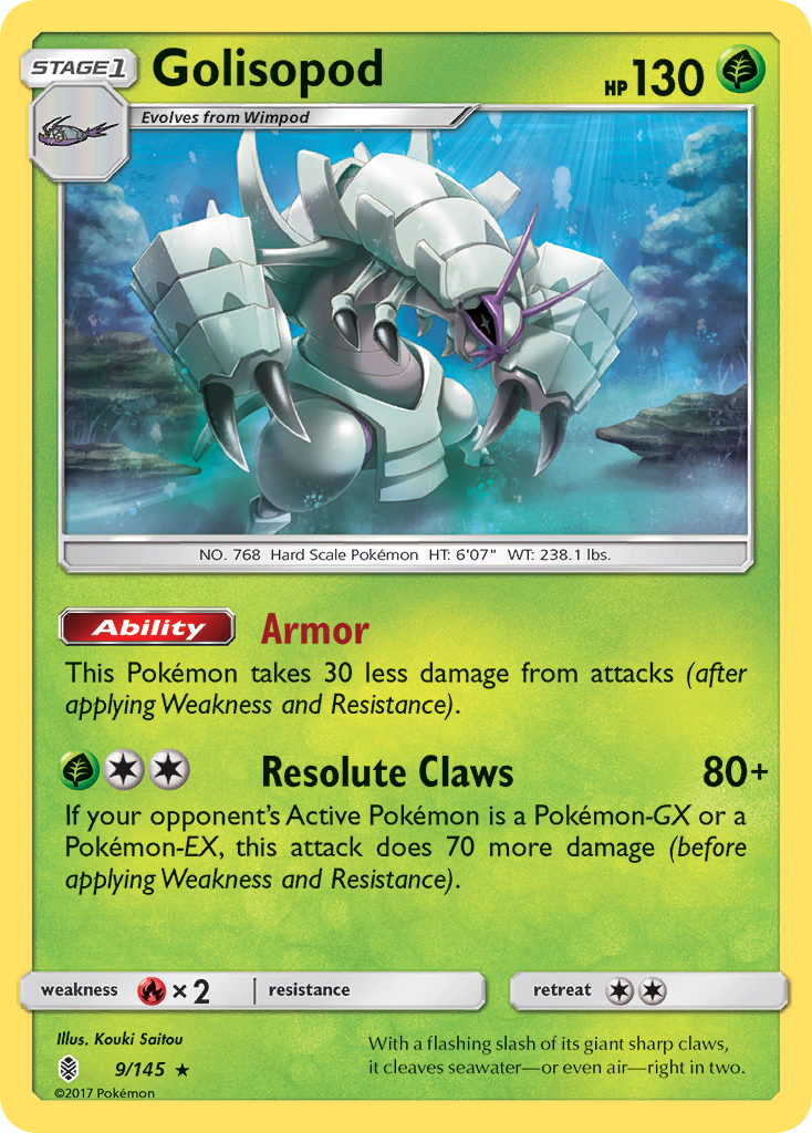 Golisopod (9/145) [Sun & Moon: Guardians Rising] | Card Merchant Takapuna