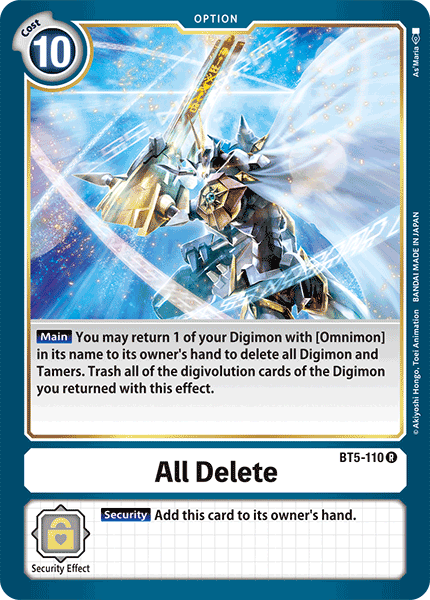 All Delete [BT5-110] [Battle of Omni] | Card Merchant Takapuna