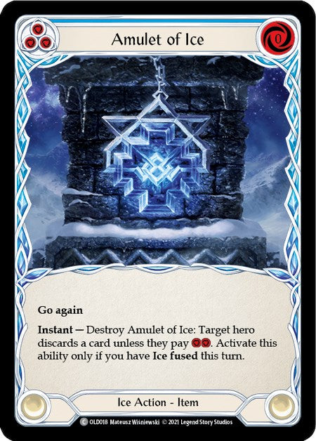 Amulet of Ice (Blue) [OLD018] (Tales of Aria Oldhim Blitz Deck)  1st Edition Normal | Card Merchant Takapuna