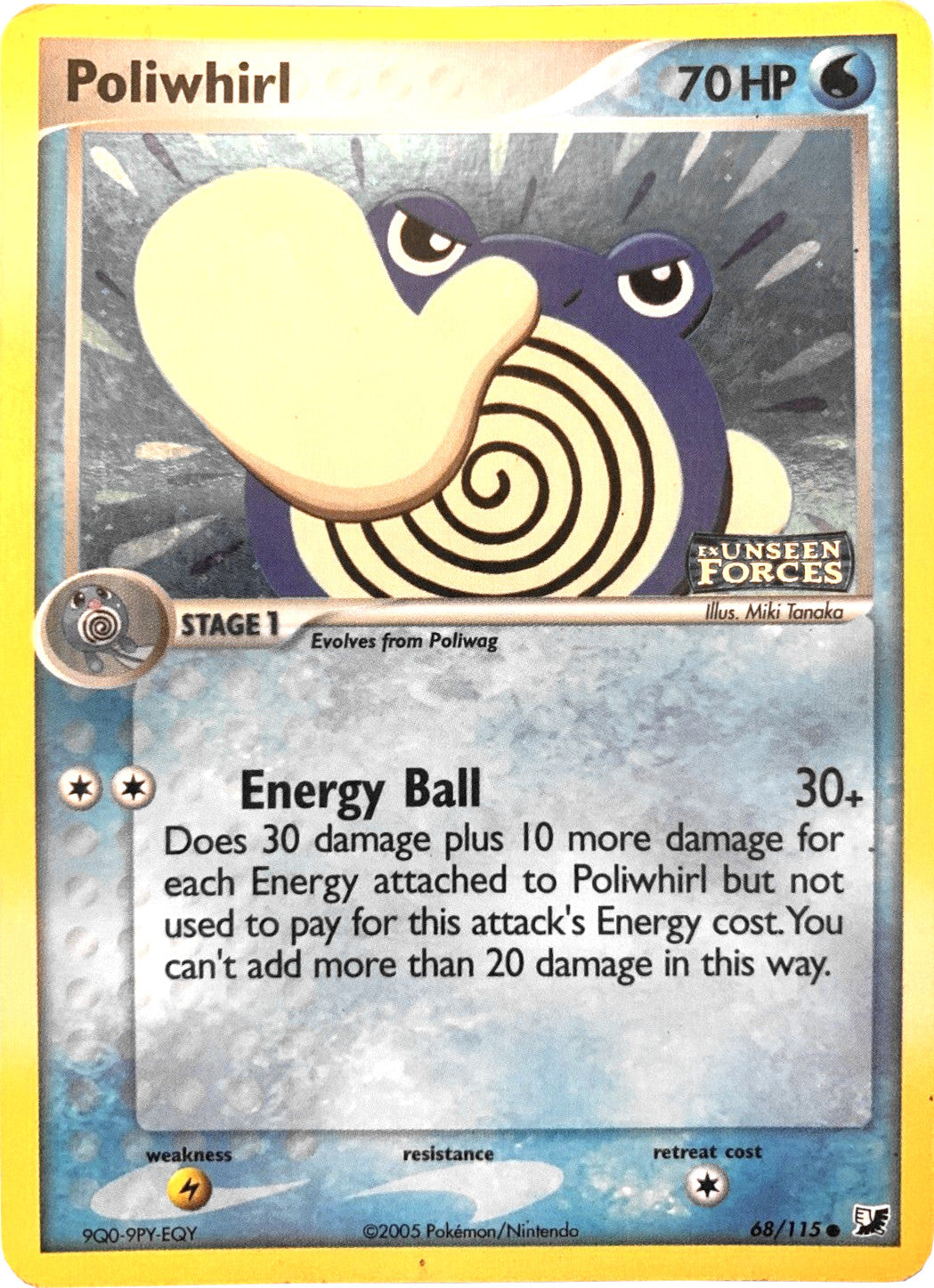 Poliwhirl (68/115) (Stamped) [EX: Unseen Forces] | Card Merchant Takapuna