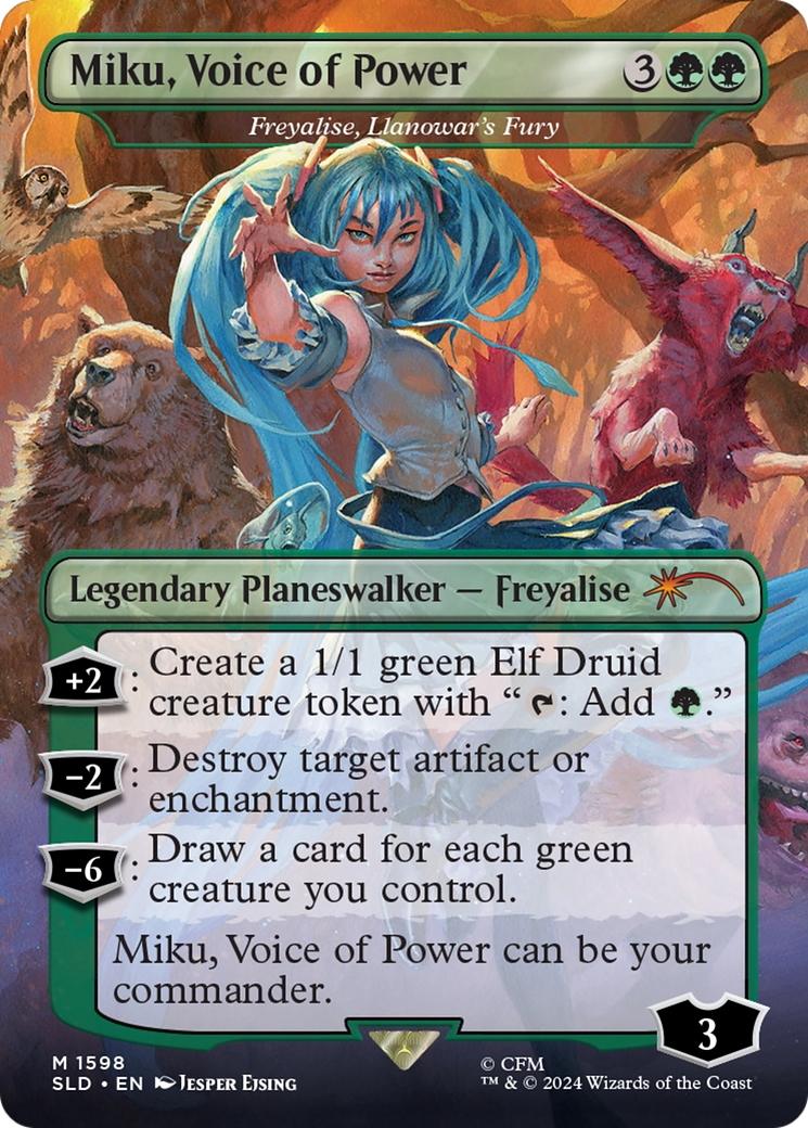 Miku, Voice of Power - Freyalise, Llanowar's Fury [Secret Lair Drop Series] | Card Merchant Takapuna