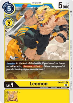 Leomon [EX1-027] (X Record Pre-Release Tournament) [X Record Pre-Release Promos] | Card Merchant Takapuna