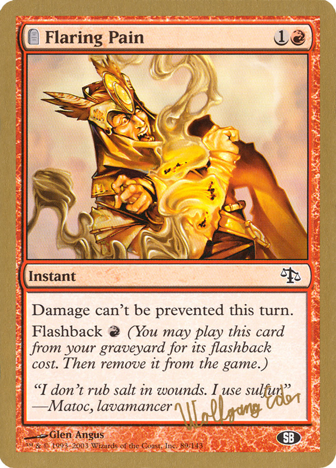 Flaring Pain (Wolfgang Eder) (SB) [World Championship Decks 2003] | Card Merchant Takapuna