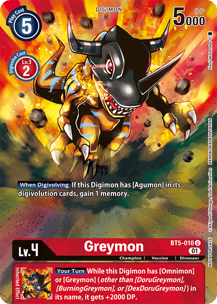 Greymon [BT5-010] (Premier Event) [Battle of Omni Promos] | Card Merchant Takapuna