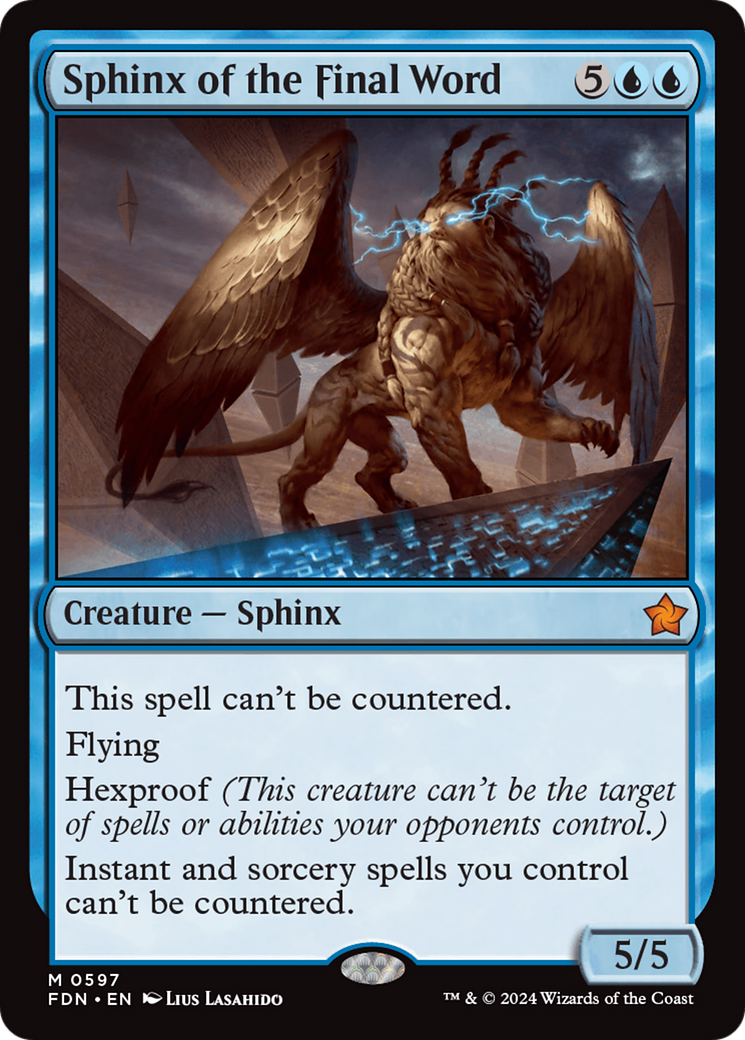 Sphinx of the Final Word [Foundations] | Card Merchant Takapuna