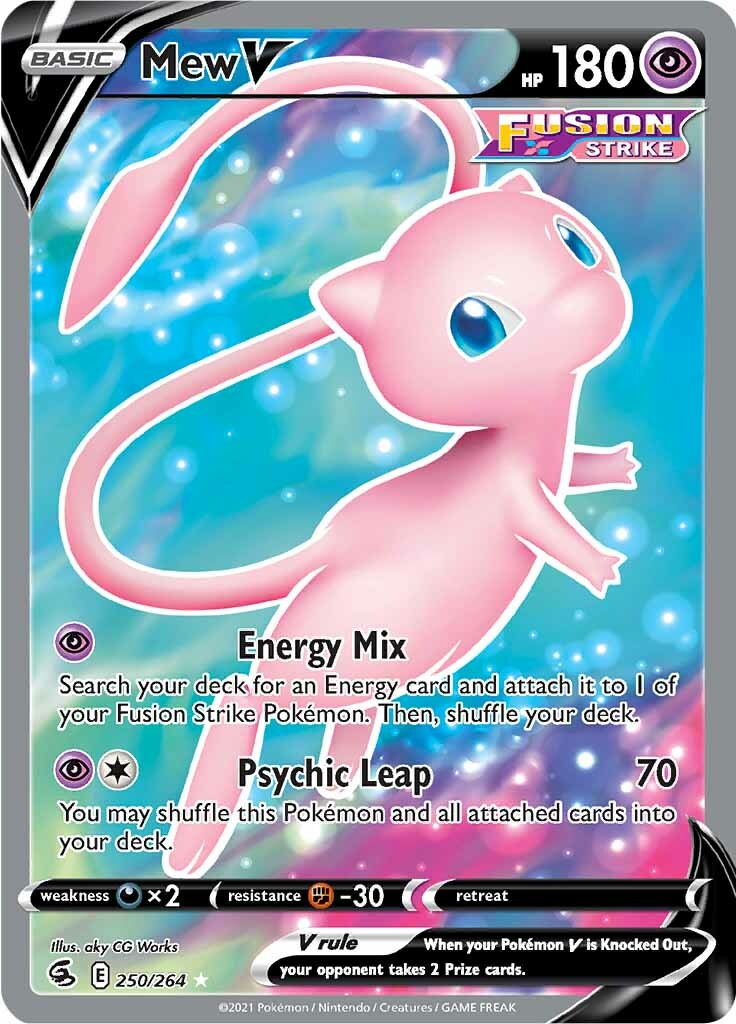 Mew V (250/264) [Sword & Shield: Fusion Strike] | Card Merchant Takapuna