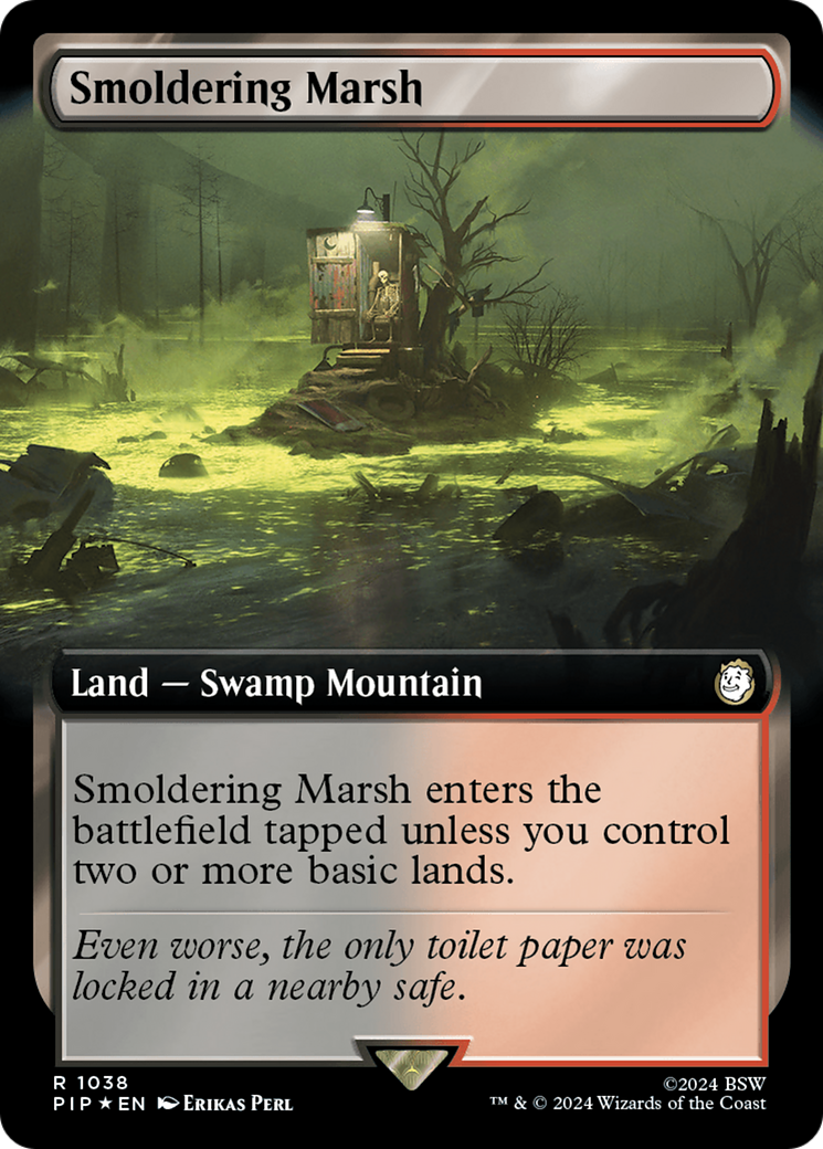 Smoldering Marsh (Extended Art) (Surge Foil) [Fallout] | Card Merchant Takapuna