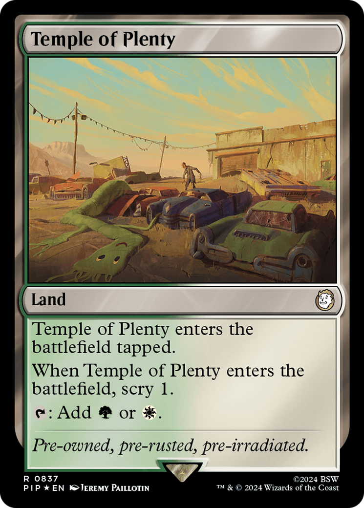 Temple of Plenty (Surge Foil) [Fallout] | Card Merchant Takapuna