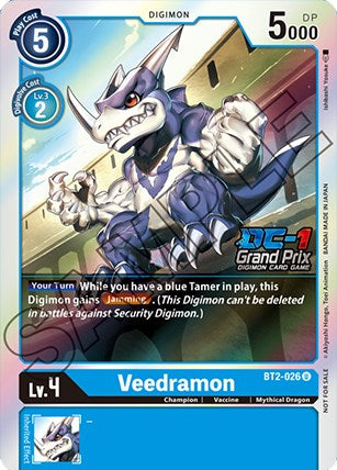 Veedramon [BT2-026] (DC-1 Grand Prix) [Release Special Booster Promos] | Card Merchant Takapuna