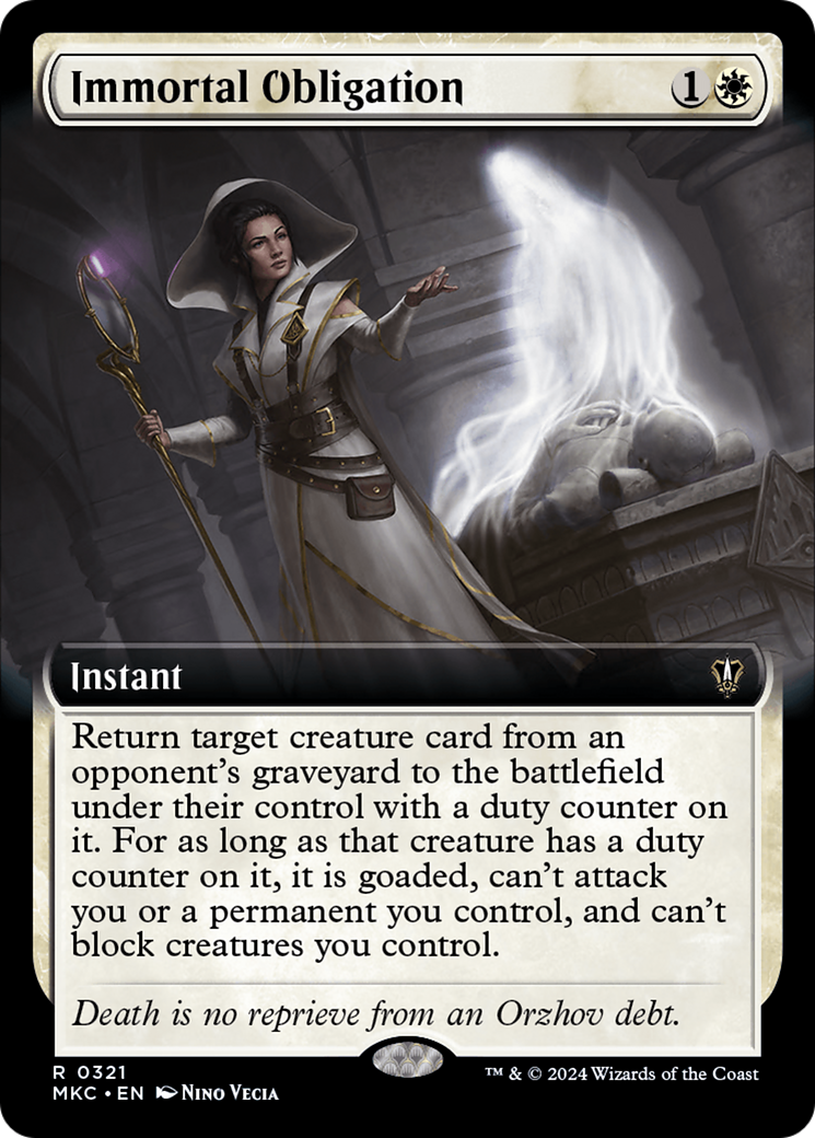 Immortal Obligation (Extended Art) [Murders at Karlov Manor Commander] | Card Merchant Takapuna