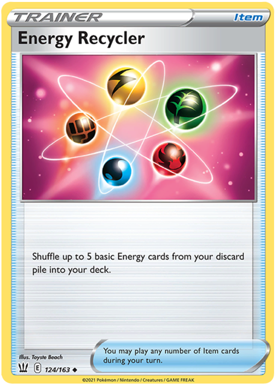 Energy Recycler (124/163) [Sword & Shield: Battle Styles] | Card Merchant Takapuna