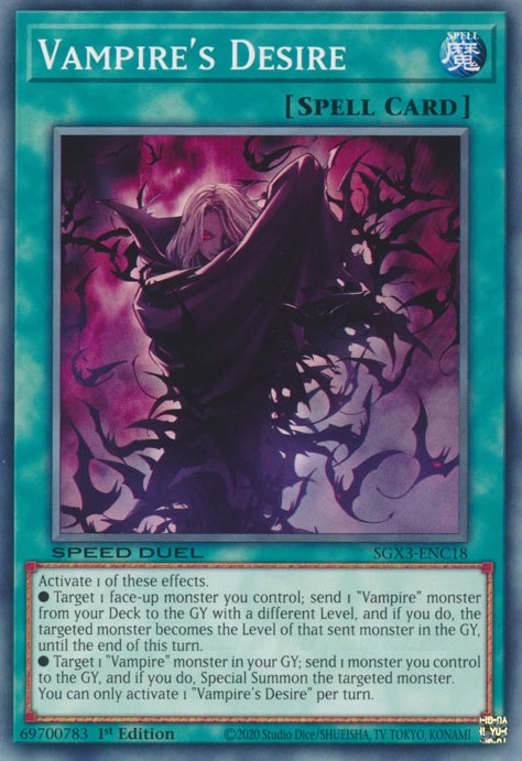 Vampire's Desire [SGX3-ENC18] Common | Card Merchant Takapuna