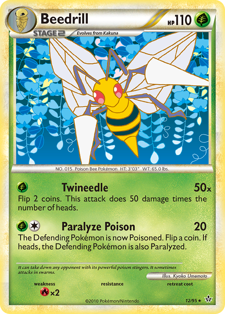 Beedrill (12/95) [HeartGold & SoulSilver: Unleashed] | Card Merchant Takapuna